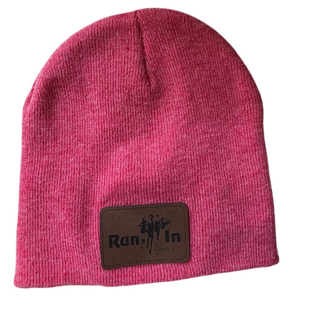 RUN IN Pink Knit Beanie | Greenville, SC